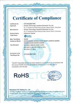 Export RoHS Certification - Granbo Technology Industrial Shenzhen Co., Ltd.