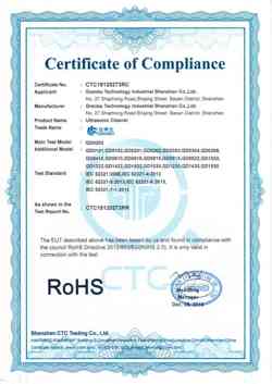 Export RoHS Certification - Granbo Technology Industrial Shenzhen Co., Ltd.